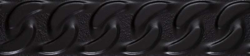 Бордюры Paradyz Fashion Spirit Black Listwa Struktura Mat., цвет чёрный, поверхность матовая, прямоугольник, 90x398
