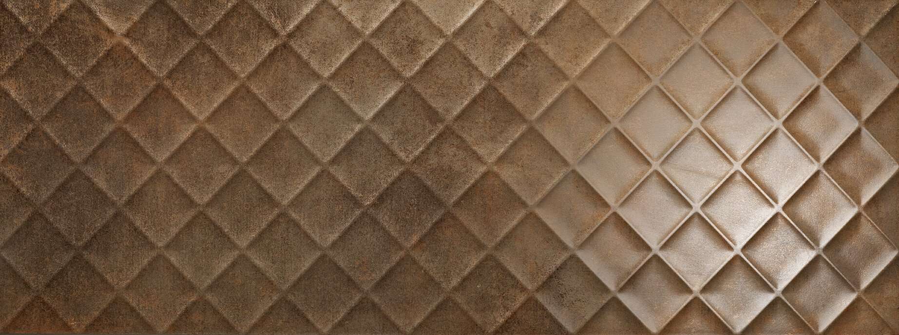Керамическая плитка Love Tiles Metallic Chess Corten Ret, цвет коричневый, поверхность матовая, прямоугольник, 450x1200