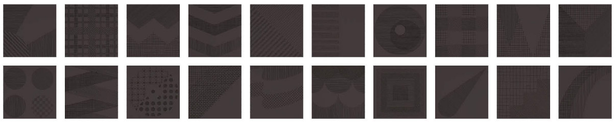 Декоративные элементы Made+39 Puntolinea China Decor Mix 3900012, цвет коричневый, поверхность матовая, квадрат, 300x300