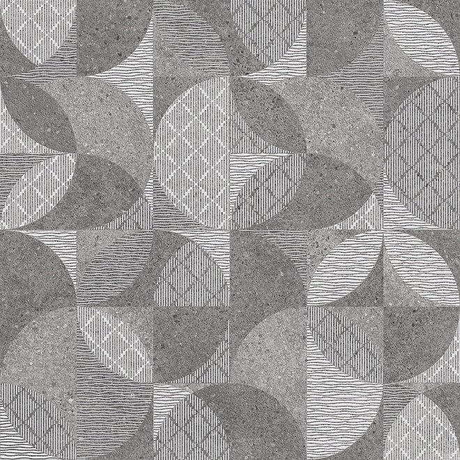Декоративные элементы Kerama Marazzi Фондамента серый декорированный обрезной DL601020R, цвет серый, поверхность матовая, квадрат, 600x600