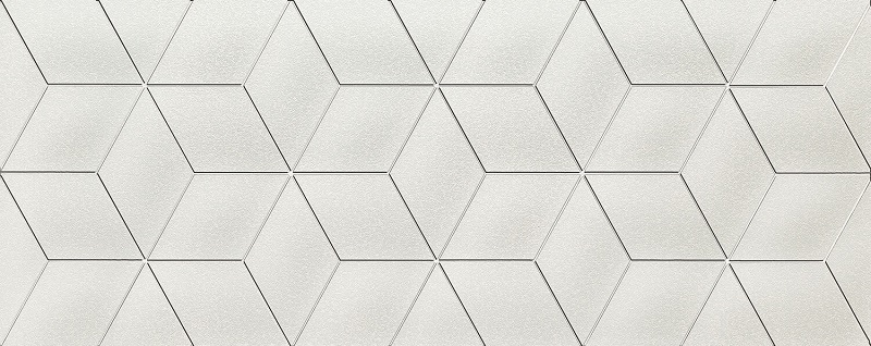 Декоративные элементы Tubadzin D-Perla White STR, цвет белый, поверхность рельефная, прямоугольник, 298x748