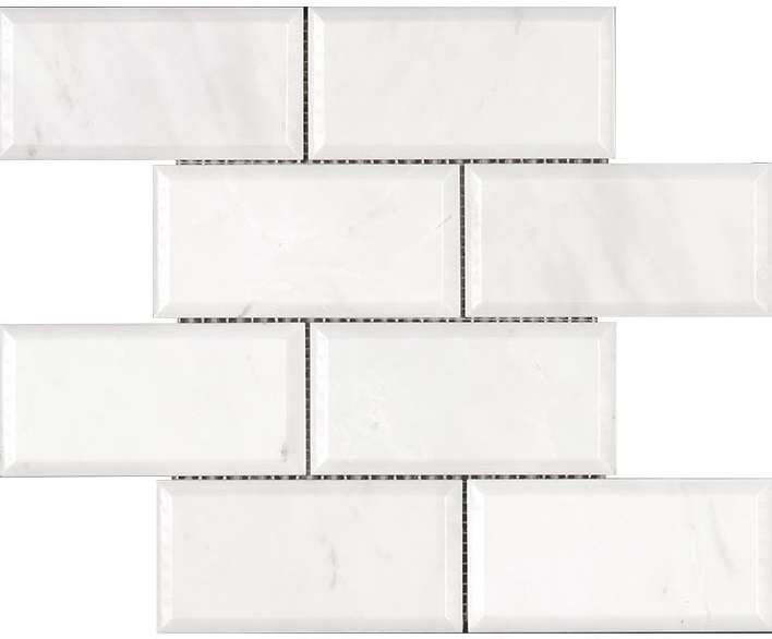 Мозаика L'Antic Colonial Athena Persian White Classico L241717651, цвет белый, поверхность матовая, под кирпич, 302x307