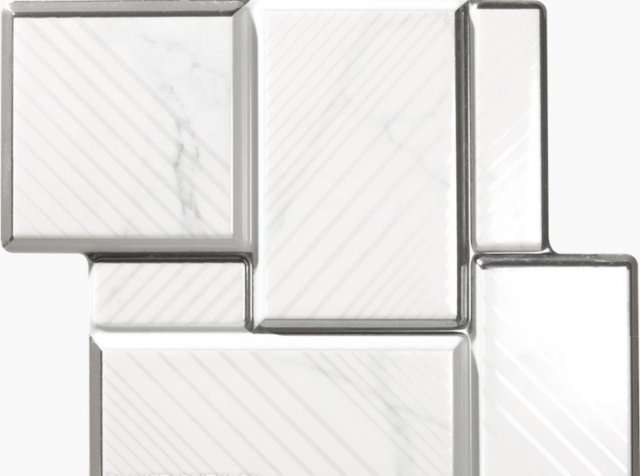 Декоративные элементы TAU Varenna Scanno Carrara, цвет белый, поверхность глянцевая, прямоугольник, 200x250