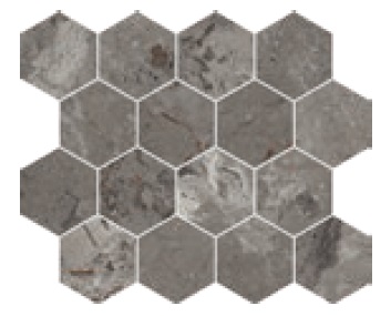 Мозаика Cerdomus Karnis Mosaico Esagona Charcoal Levigato 97431, цвет серый тёмный, поверхность полированная, шестиугольник, 275x330