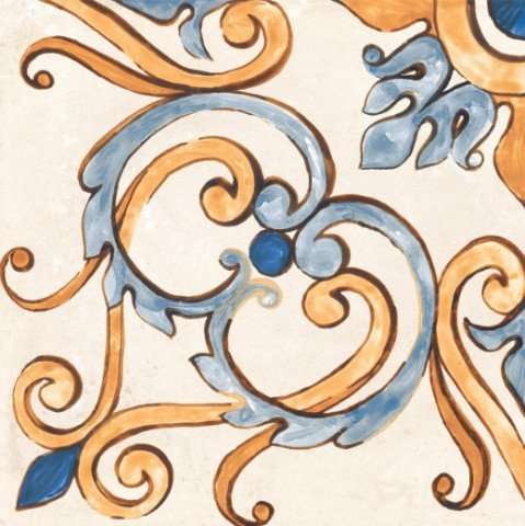 Декоративные элементы RHS Rondine Tuscany Decoro Giotto 2 J87857, цвет разноцветный, поверхность матовая, квадрат, 203x203