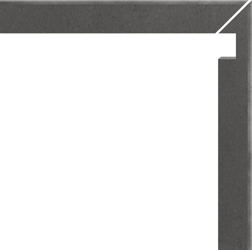 Бордюры Cerdomus Marne Battiscala Dx Lavagna Ret 460 72177, цвет чёрный, поверхность матовая, прямоугольник, 48x600