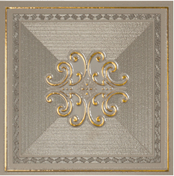 Декоративные элементы Settecento Ermitage Decoro Finitura Impero Lux Corda Gold, цвет коричневый, поверхность глянцевая, квадрат, 250x250
