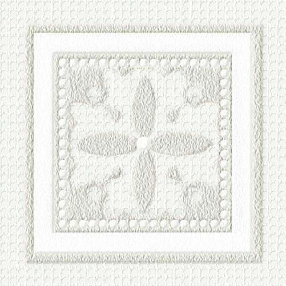 Вставки Abita Versailles Tozz Blanc, цвет белый, поверхность матовая, квадрат, 85x85