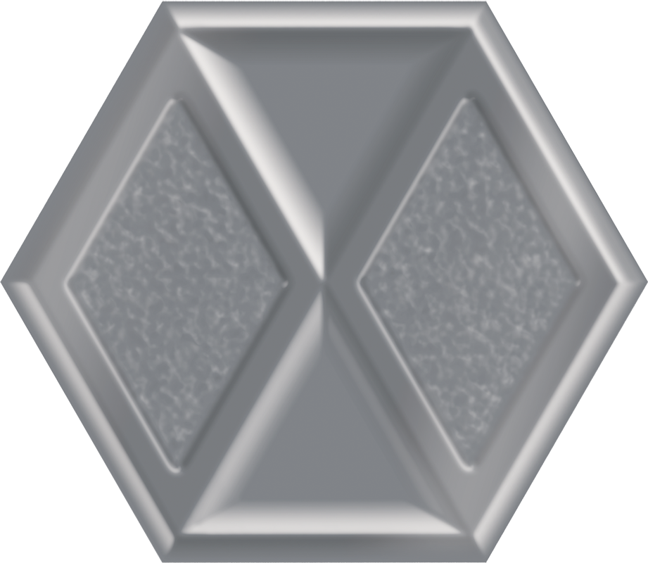 Декоративные элементы Paradyz Morning Silver Heksagon Inserto, цвет серый, поверхность глянцевая, шестиугольник, 171x198