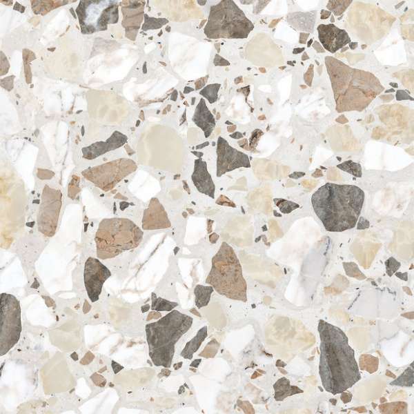 Декоративные элементы Vitra Marble-X Декор Терраццо K949791LPR01VTE0, цвет бежевый, поверхность матовая, квадрат, 600x600