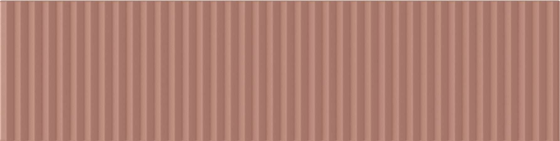Керамическая плитка Wow Twin Peaks Low Cotto 131561, цвет терракотовый, поверхность матовая 3d (объёмная), под кирпич, 75x300