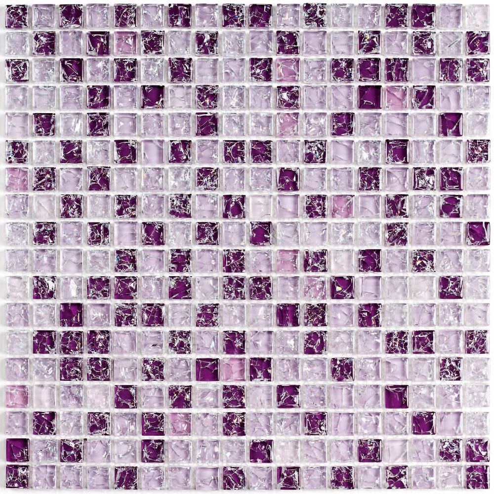 Мозаика Bonaparte Bonaparte Strike Lila, цвет розовый, поверхность глянцевая, квадрат, 300x300