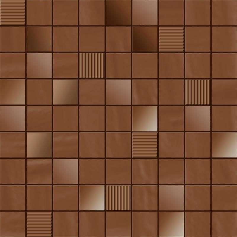 Мозаика Ibero Perlage Mosaico Cacao, цвет коричневый, поверхность глянцевая, квадрат, 316x316