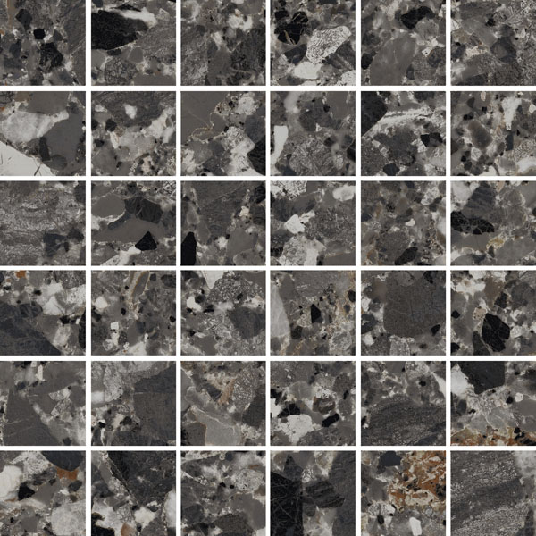 Мозаика Monocibec Chiaroscuro Cliff Mosaico Nat Rett 120226, цвет серый, поверхность матовая, квадрат, 300x300