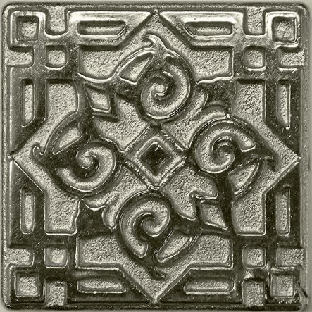 Вставки Kavarti Orient Nickel, цвет металлик, поверхность лаппатированная, квадрат, 75x75