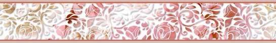 Бордюры Piastrella Эстро Камилла Бордюр 2, цвет розовый, поверхность глянцевая, прямоугольник, 64x400