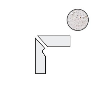 Спецэлементы Stroeher Roccia 837 Marmos Плинтус ступени левый 9117, цвет серый, поверхность матовая, прямоугольник, 73x294