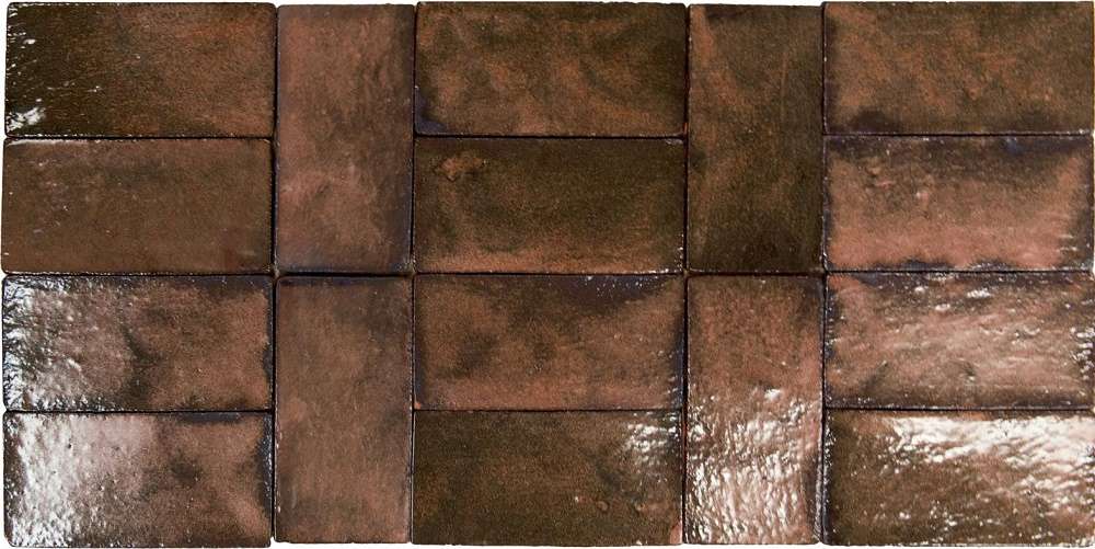 Керамическая плитка Eco Ceramica Metallica Style Copper, цвет коричневый, поверхность глянцевая, прямоугольник, 100x200