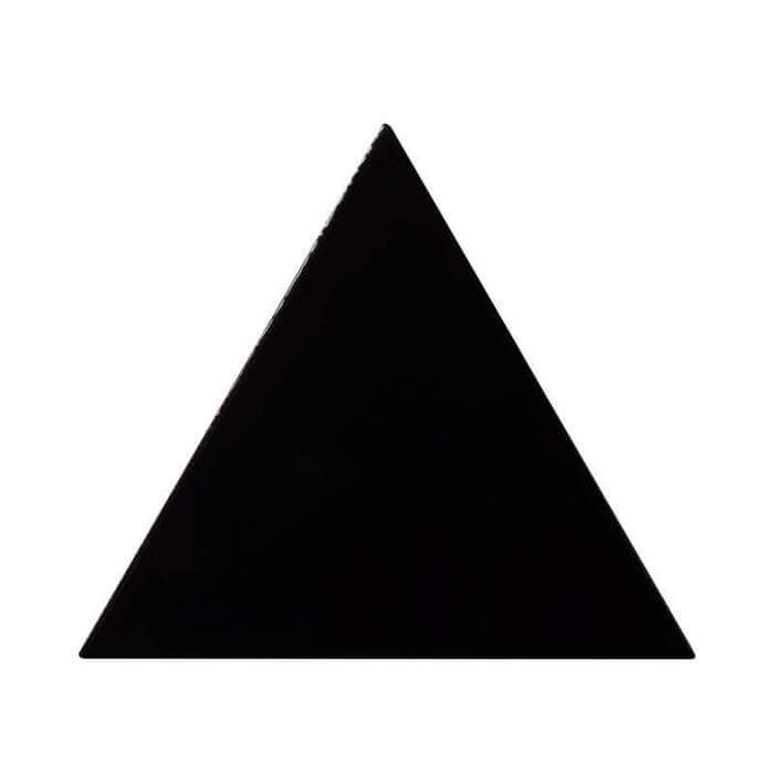 Керамическая плитка Petracers Triangolo Fondo Nero Matt, цвет чёрный, поверхность матовая, квадрат, 170x170x150