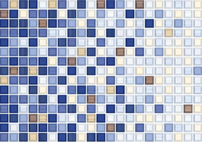 Керамическая плитка Piastrella Меланж переход Люкс Синяя, цвет синий голубой, поверхность глянцевая, прямоугольник, 280x400
