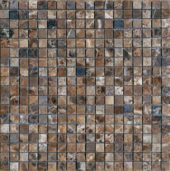 Мозаика Premium Marble Emperador Light Tumbled, цвет коричневый, поверхность матовая, квадрат, 300x300