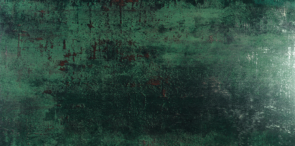 Керамогранит TAU Metal Seagreen, цвет зелёный, поверхность матовая, прямоугольник, 600x1200