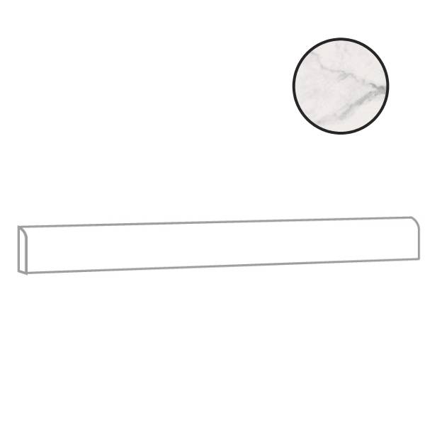 Бордюры Alfalux Canova Pro Luni Battiscopa Matt Ret T222106, цвет серый, поверхность матовая, прямоугольник, 75x900