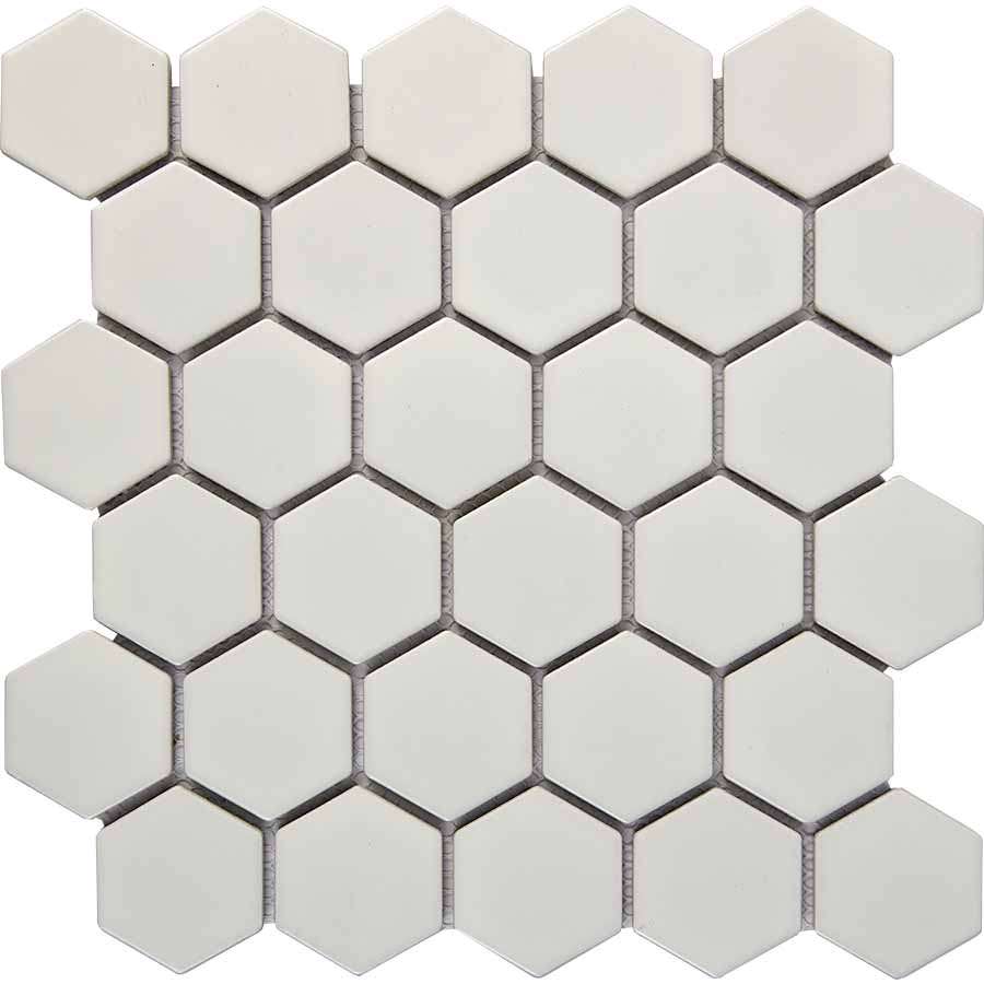 Мозаика Pixel Mosaic PIX610 Керамогранит (51х59 мм), цвет белый, поверхность матовая, прямоугольник, 270x285