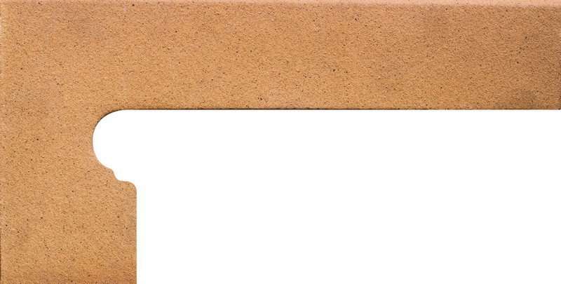 Спецэлементы Gres de Aragon Natural Zanquin Iizd, цвет коричневый, поверхность матовая, прямоугольник, 200x390