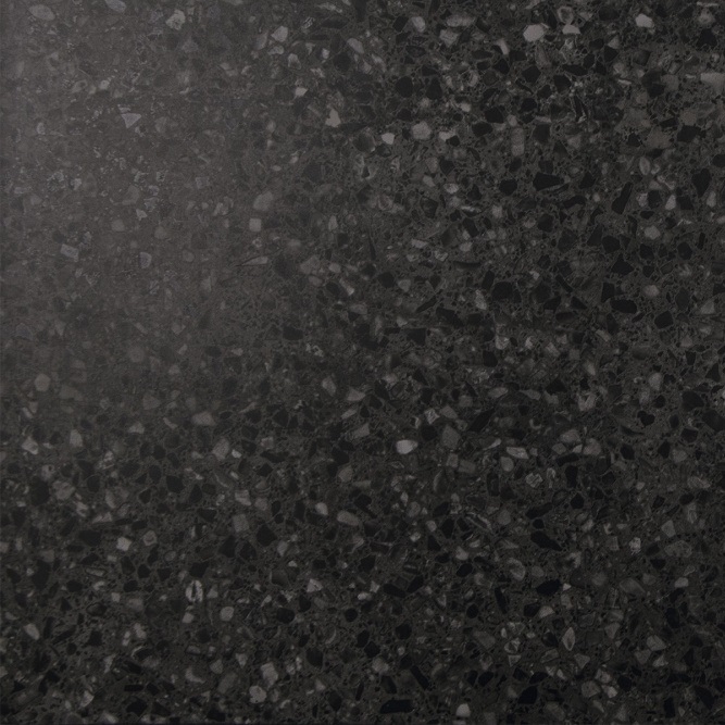 Широкоформатный керамогранит Inalco Fluoritei Negro Natural 6mm, цвет чёрный, поверхность матовая, квадрат, 1000x1000