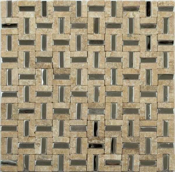 Мозаика NS Mosaic MК-818, цвет коричневый, поверхность матовая, квадрат, 300x300