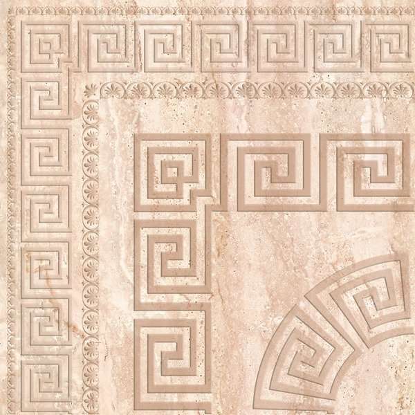 Декоративные элементы Terracotta Декор угловой Travertin Medalion Кремовый, цвет бежевый, поверхность матовая, квадрат, 300x300