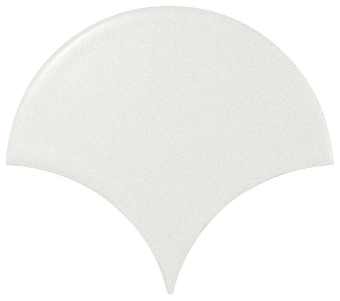 Керамическая плитка Equipe Scale Fan White Matt 21977, цвет белый, поверхность матовая, чешуя, 106x120