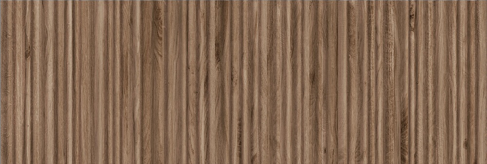 Керамическая плитка Pamesa Rovere Rlv. Brown Rect., цвет коричневый, поверхность матовая рельефная, прямоугольник, 400x1200