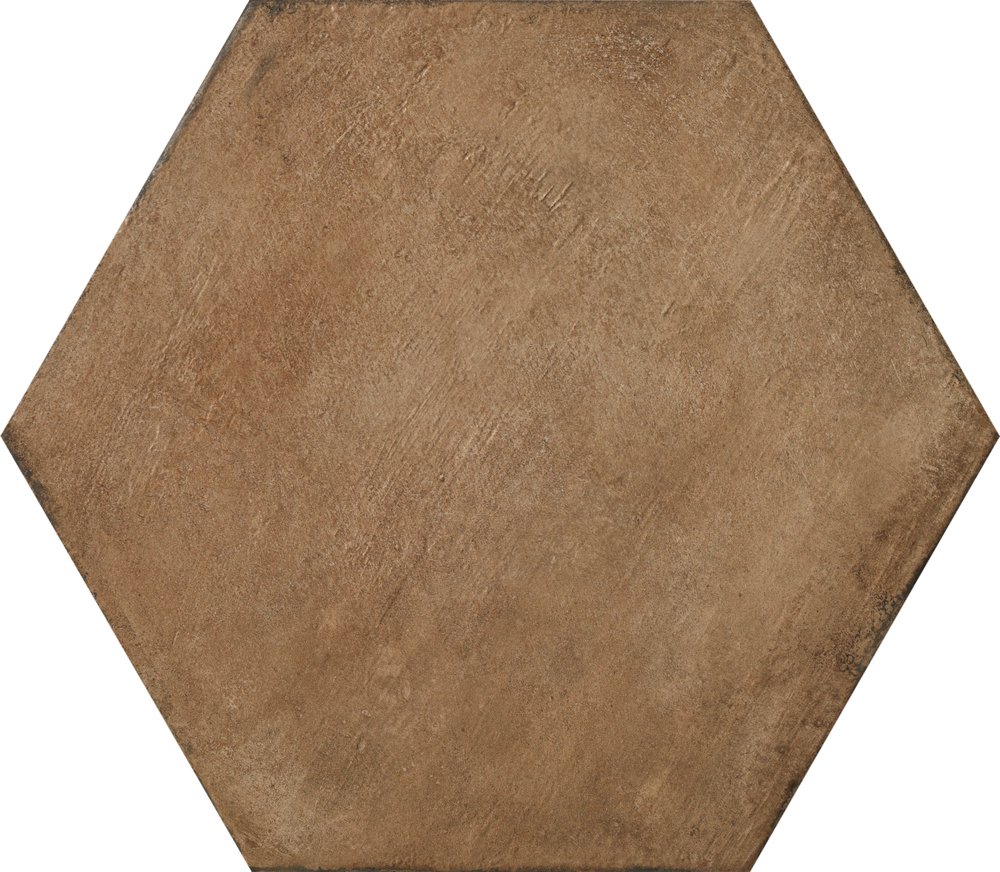 Керамогранит Settecento Gea Esagona Cotto, цвет коричневый, поверхность глазурованная, прямоугольник, 409x472
