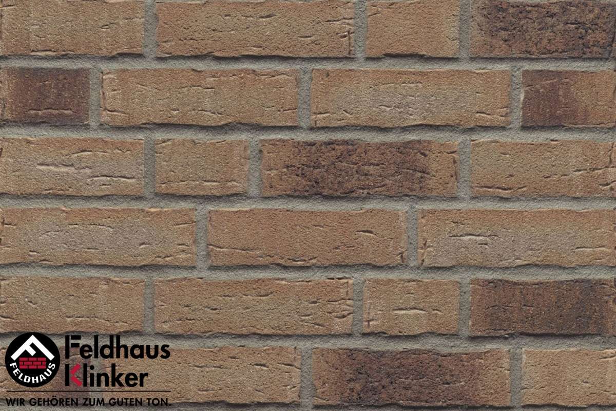Клинкер Feldhaus Klinker Sintra Geo R679NF14, цвет коричневый, поверхность матовая, под кирпич, 71x240