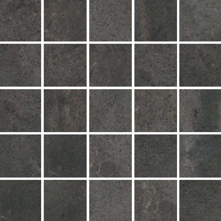 Мозаика Piemme Bits&Pieces Mosaico Pitch Black 01281, цвет чёрный, поверхность матовая, квадрат, 300x300