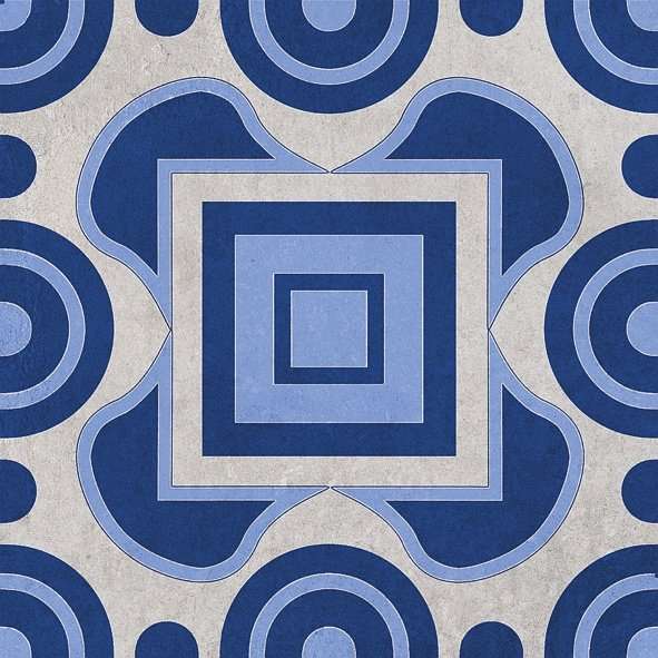 Керамогранит La Fabbrica Space Cement Pattern Nat 106075, цвет серый синий, поверхность матовая, квадрат, 200x200