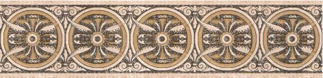 Бордюры Керамин Бордюр Палермо, цвет бежевый, поверхность матовая, прямоугольник, 400x98