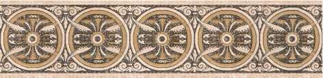 Бордюры Керамин Бордюр Палермо, цвет бежевый, поверхность матовая, прямоугольник, 400x98