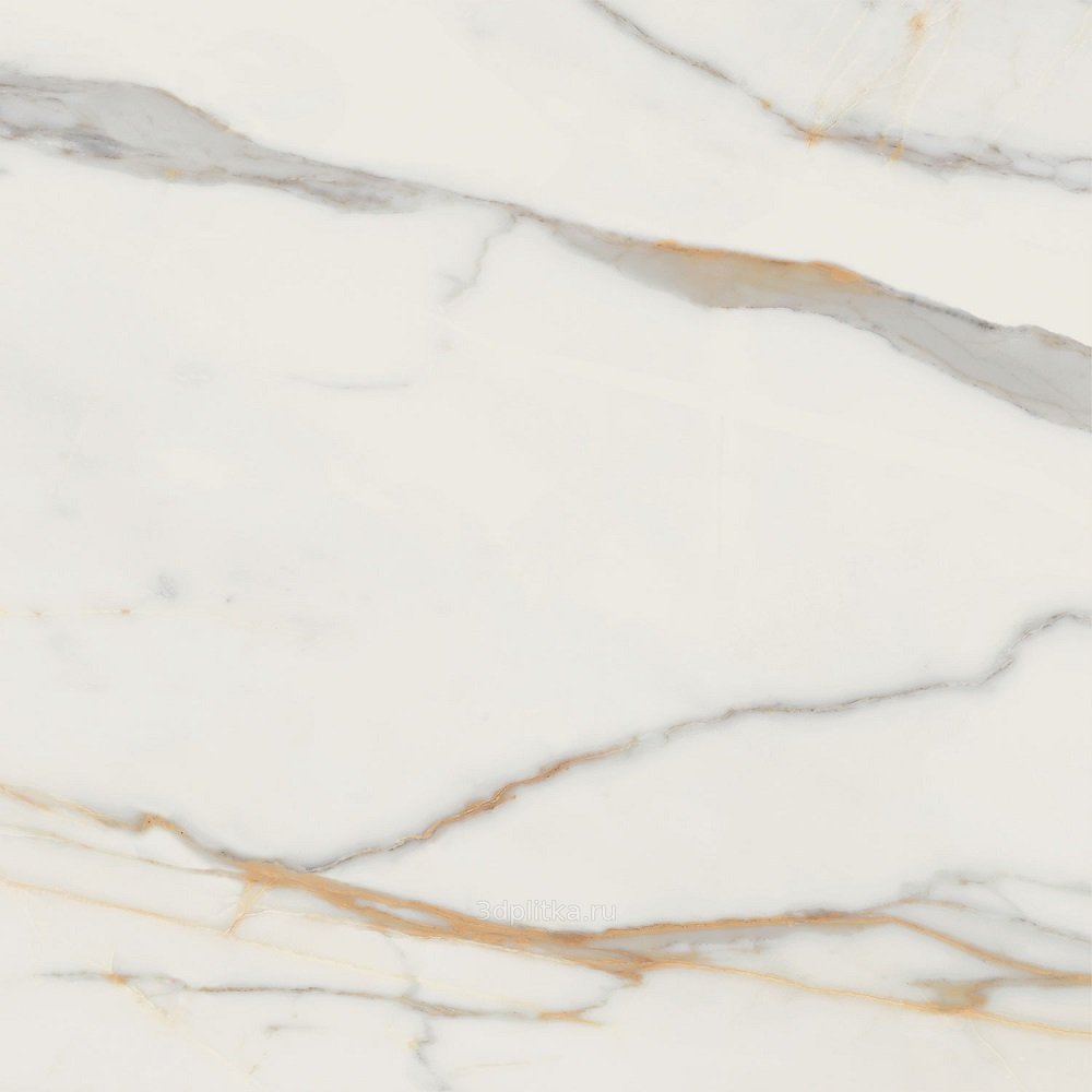 Керамогранит Tubadzin Marmo d'Oro Pol, цвет белый, поверхность полированная, квадрат, 598x598