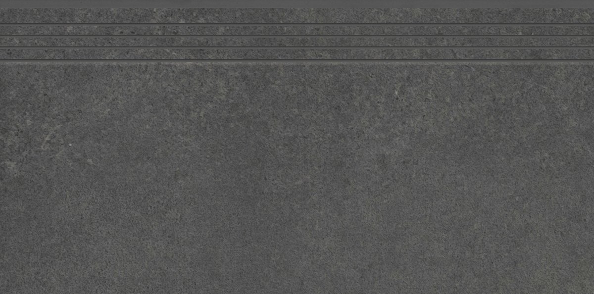 Ступени Cerrad Concrete Anthracite Engraved Stair, цвет чёрный тёмный, поверхность матовая, прямоугольник, 300x600