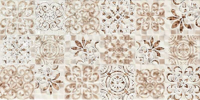 Декоративные элементы STN Ceramica Andros Cold, цвет белый коричневый, поверхность глянцевая, прямоугольник, 250x500