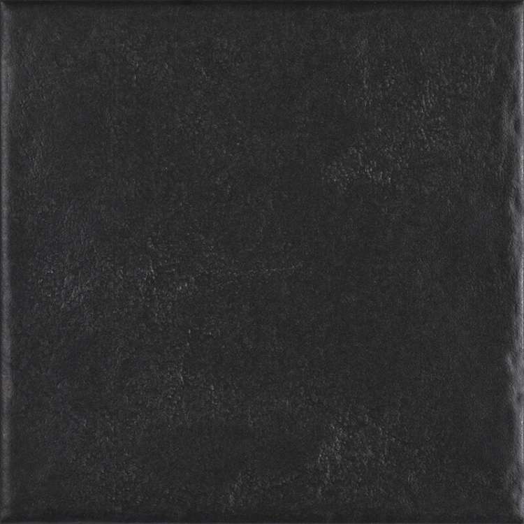 Керамическая плитка Paradyz Modern Nero Glazed Porcelain, цвет чёрный, поверхность матовая, квадрат, 198x198