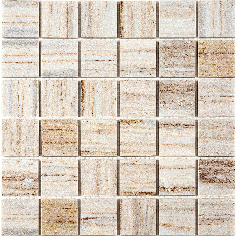 Мозаика Natural Mosaic Adriatica (4,8X4,8) 7M020-48P, цвет коричневый бежевый, поверхность полированная, квадрат, 305x305