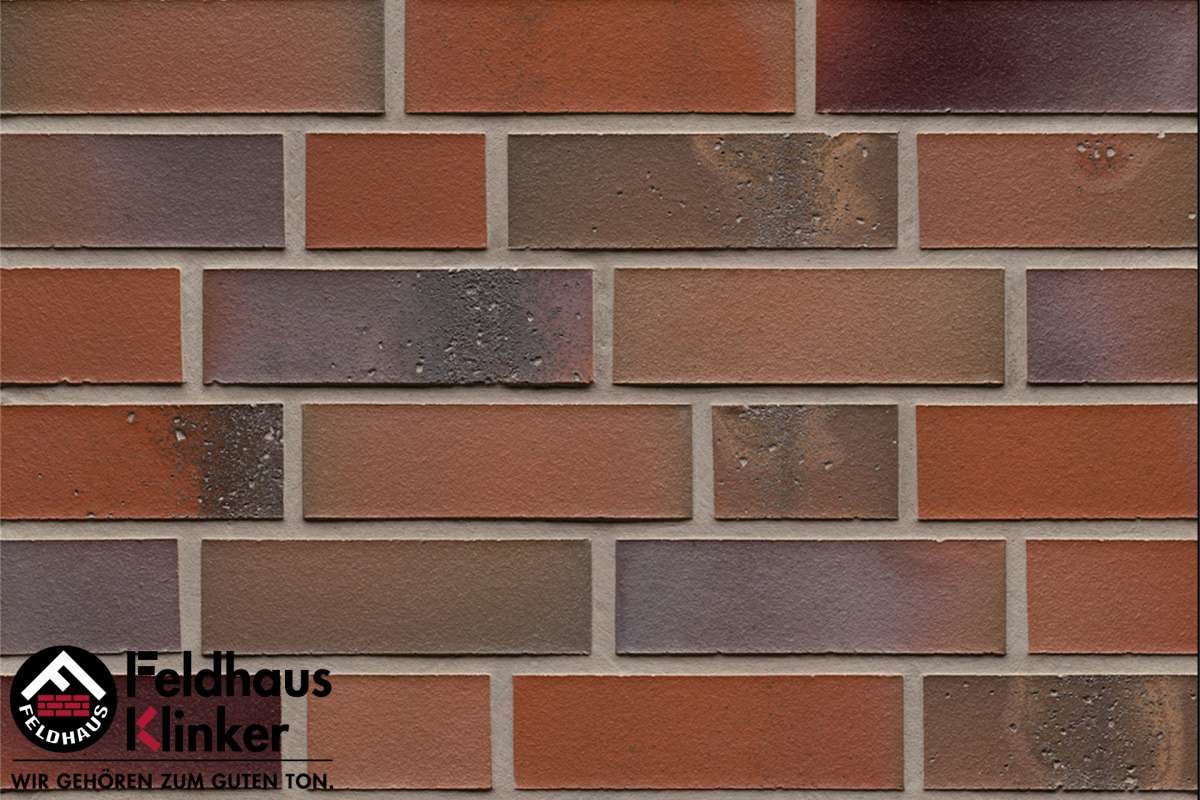 Клинкер Feldhaus Klinker Salina Carmesi Colori R580NF14, цвет терракотовый, поверхность матовая, под кирпич, 71x240