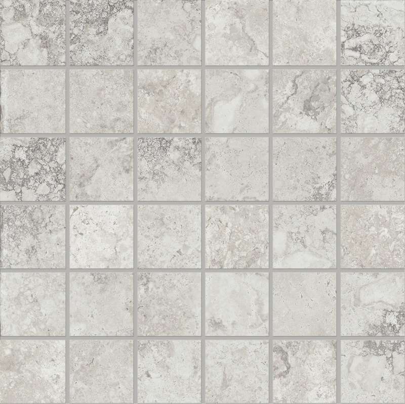 Мозаика Provenza Unique Travertine Mosaico 5X5 Ancient Silver Naturale EJE2, цвет серый, поверхность натуральная, квадрат, 300x300