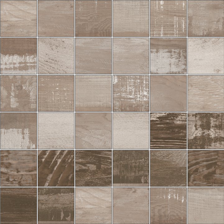Мозаика Aparici Chalkwood Brown Natural Mos 5X5, цвет коричневый, поверхность матовая, квадрат, 298x298