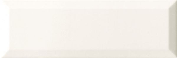 Керамическая плитка Monopole Bisel Blanko, цвет белый, поверхность глянцевая, кабанчик, 100x300
