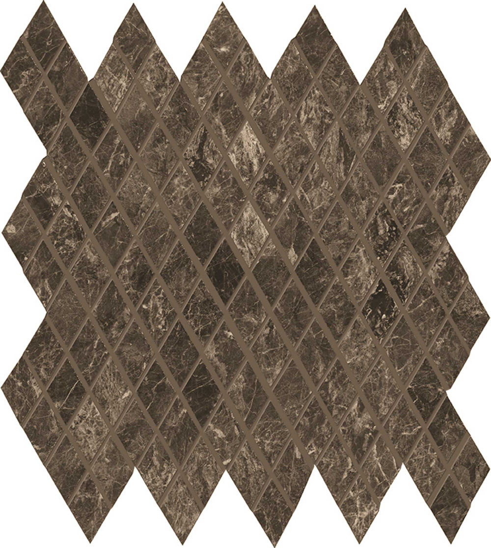 Мозаика Emilceramica (Acif) Tele Di Marmo Losanghe Xs Frappuccino Pollock Lapp EDT2, цвет коричневый, поверхность лаппатированная, ромб, 282x291